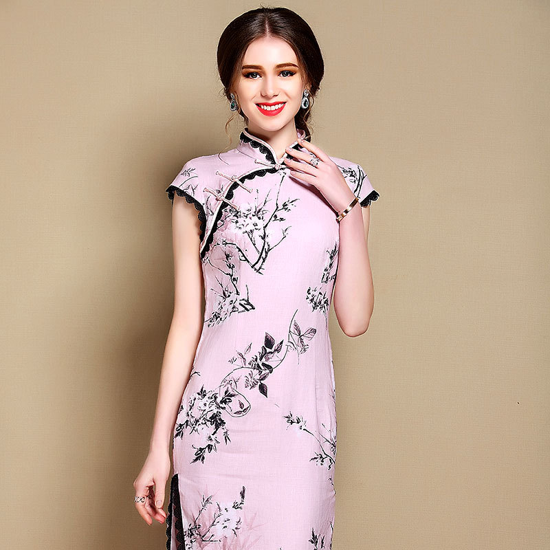 Attracting Floral Print Chinese Dress Qipao Cheongsam Qipao Cheongsam And Dresses Women 0682