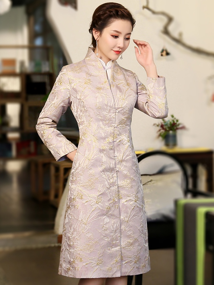 chinese collar ladies suit design