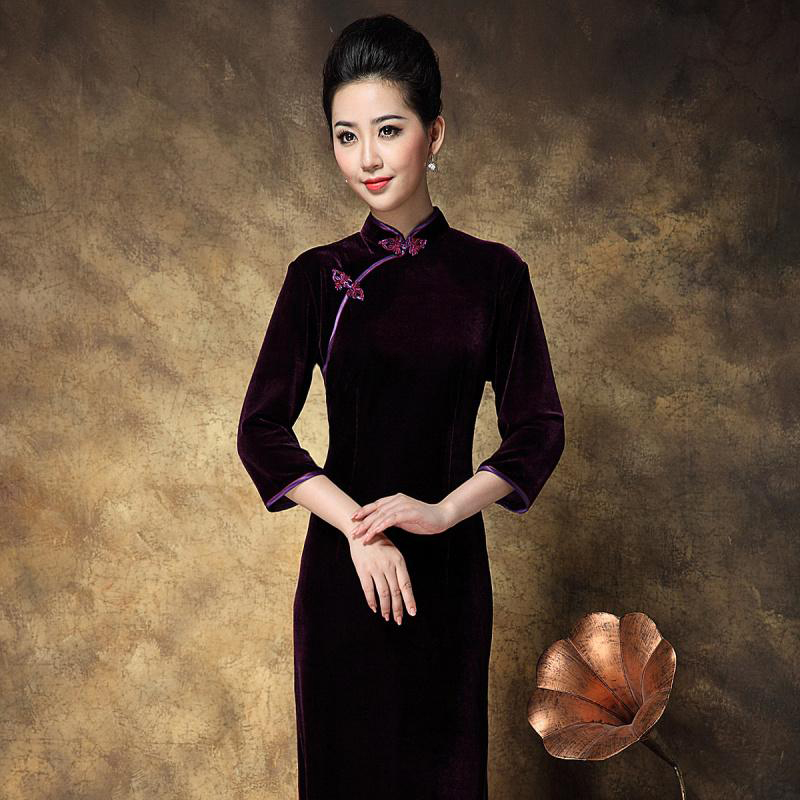 velvet qipao