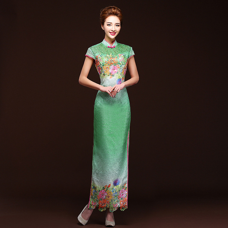 Remarkable Modern Lace Long Cheongsam Qipao Dress C Qipao Cheongsam And Dresses Women