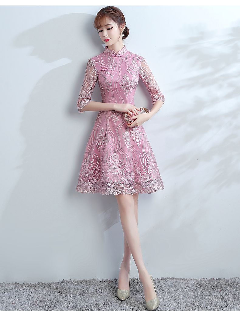 Charming Modern Lace Dress Qipao Cheongsam - A-Line - Qipao Cheongsam ...