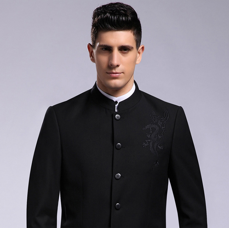 Amazing Stand-up Collar Zhongshan Suit - Small Dragon - Chinese Jackets ...