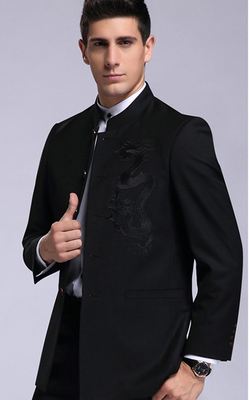 Amazing Stand-up Collar Zhongshan Suit - Big Dragon - Chinese Jackets ...