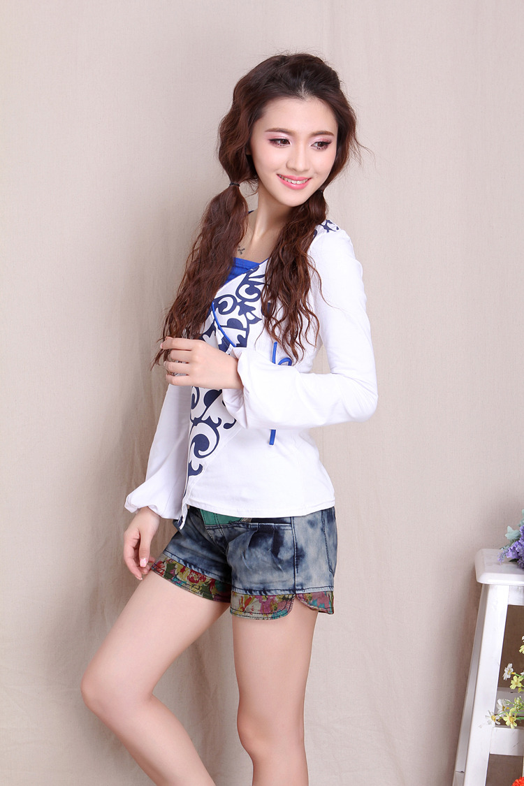 Oriental Style Open Neck Long Sleeve Shirt - Chinese Shirts & Blouses ...