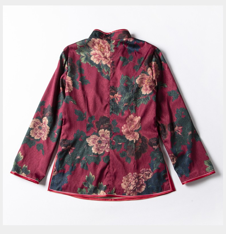 Nice Peony Flowers Print Cheongsam Qipao Jacket - Chinese Jackets ...