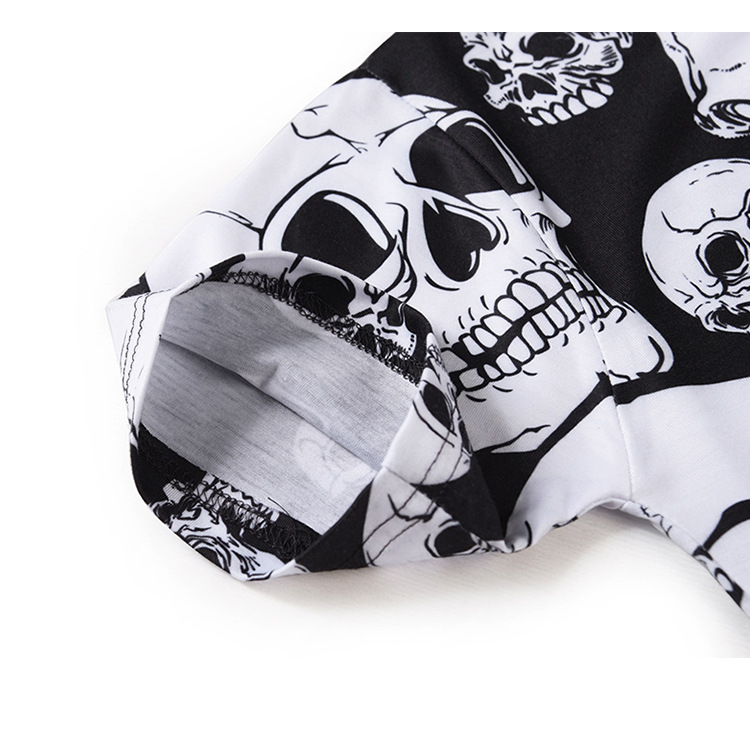 Mutiple Skulls Print T-Shirt - T-Shirts - All Over Print Apparel