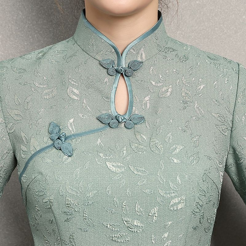 Elegant Stand-up Collar Jacquard Chinese Blouse - Chinese Shirts ...