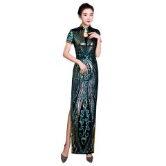 Oriental Qipao Cheongsam Chinese Dress -KLFLR1W3