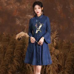 Oriental Qipao Cheongsam Chinese Dress -YJBUQVJS