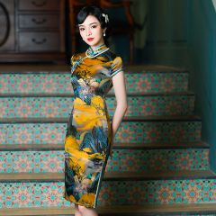 Oriental Qipao Cheongsam Chinese Dress -4UYID8REC