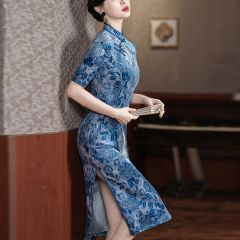 Oriental Qipao Cheongsam Chinese Dress -5LFESKNJ1-2