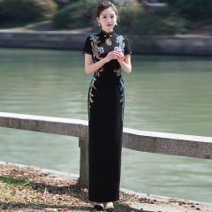 Oriental Qipao Cheongsam Chinese Dress -R6V1SQS1I