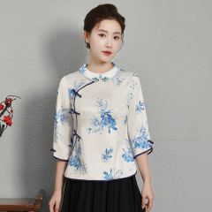 Oriental Chinese Shirt Blouse Costume -TNQF1SV5A-3