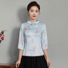 Oriental Chinese Shirt Blouse Costume -TNQF1SV5A-6