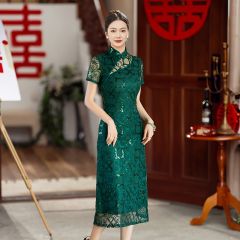 Oriental Qipao Cheongsam Chinese Dress -PFW8E8S8C-2