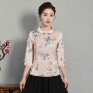 Oriental Chinese Shirt Blouse Costume -TNQF1SV5A-4