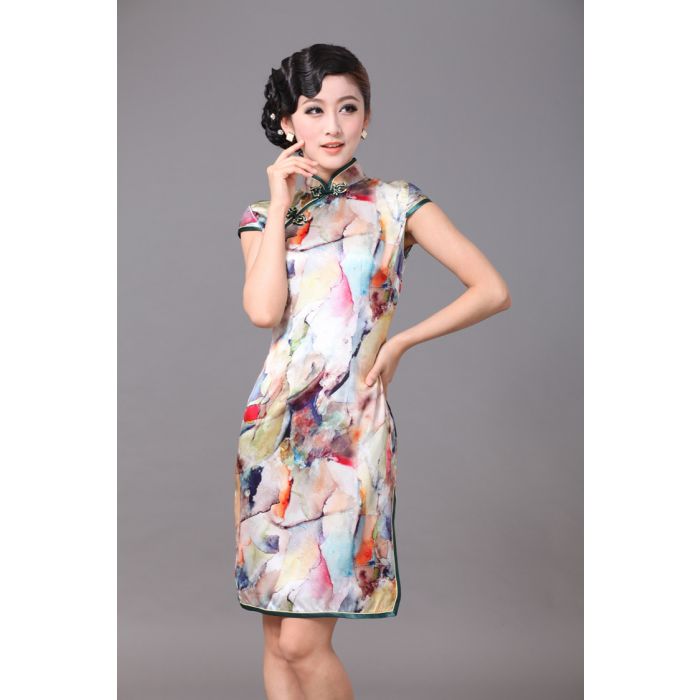 Fascinating Memories Silk Classical Cheongsam 