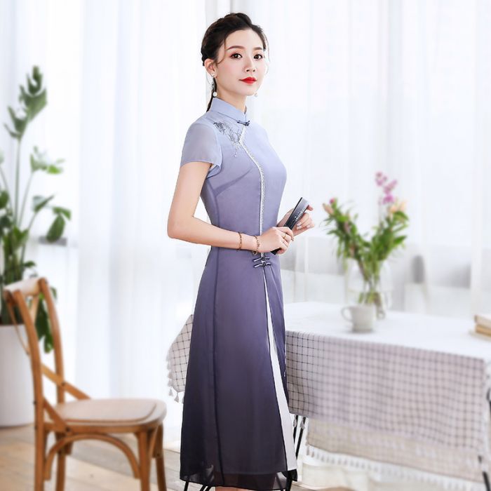 chiffon cheongsam